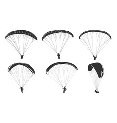 Paragliding Silhouettes Svg