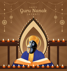 Happy Guru Nanak Jayanti Banner Design Template