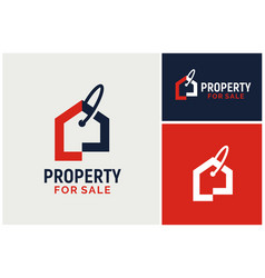 Home House Letter P Property Price Tag Label Logo