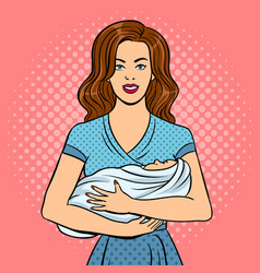 Mother Super Hero Pop Art Royalty Free Vector Image