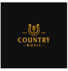 Shoe Horse Country Guitar Music Logo