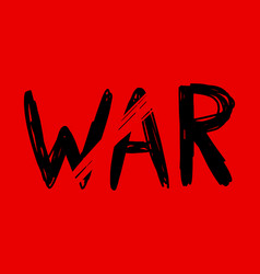 Hand-drawn Crossed Out Word War Symbol Of No War