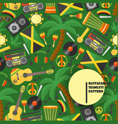 Jamaica Rastafarian Seamless Pattern