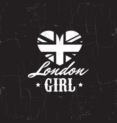 London Girl Quote Typographical Background About