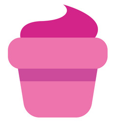 Pink Cupcake On A White Background