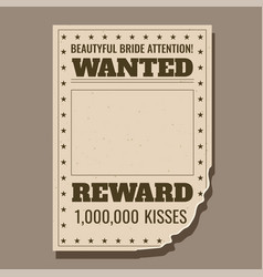 Poster Mockup Wanted Bride Reward Million Kiss