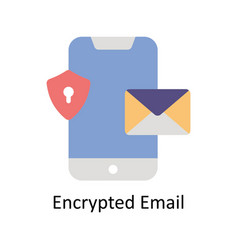 Encrypted Email Flat Icon Style