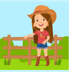 Little Cowgirl With Hat And Boots