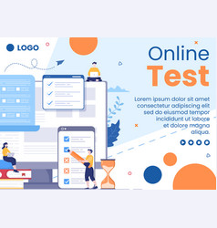 Online Testing Course Brochure Template Flat