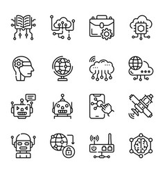 Pack Of Ai And Robotics Outline Icons