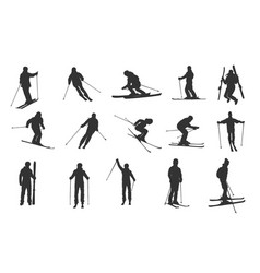 Skiing Silhouette Skier Ski Svg