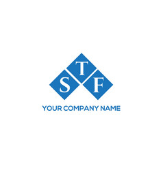 Stf Letter Logo Design On White Background