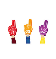 Fan Foam Fingers With Hands Set