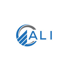 Ali Flat Accounting Logo Design On White