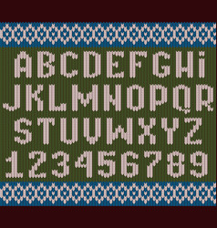 Knitted Alphabet Christmas Textured Font