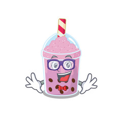 Mascot Design Style Geek Taro Bubble Tea