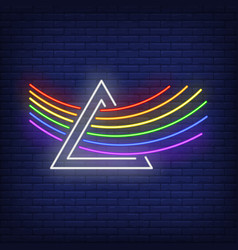 Lgbt Rainbow Going Through Prism Neon Sign