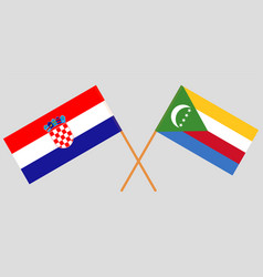 Crossed Flags Of Croatia And The Comoros Official