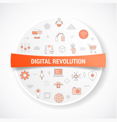 Digital Revolution Technology Concept With Icon