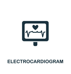 Electrocardiogram Icon Monochrome Simple