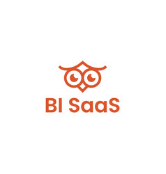 Bi And Analytics Saas Text With Owl Logo