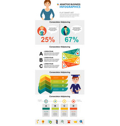 Education And Research Concept Infographic Charts