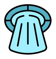 Hydro Massage Shower Icon Flat