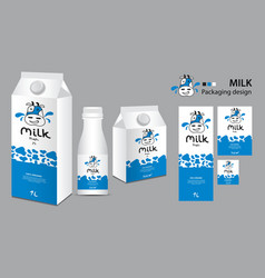 Milk Package Design Label Boxes