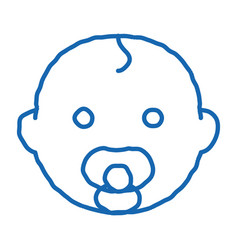 Baby Child Head Doodle Icon Hand Drawn