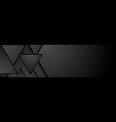 Black Abstract Technology Concept Banner Design