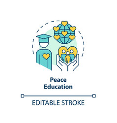 Peace Education Concept Icon