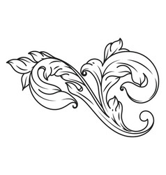 Baroque Filigree Element Flourish Victorian