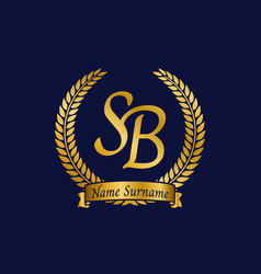 Initial Letter S And B Sb Monogram Logo Design