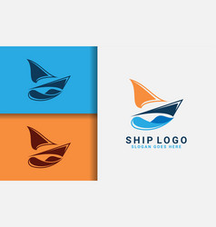 Ship Logo Design With Simple Minimalist Style