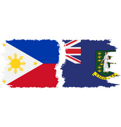 British Virgin Islands And Philippines Grunge