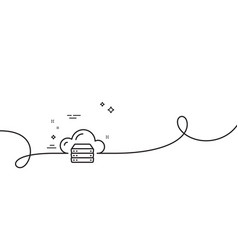 Cloud Computing Server Line Icon Internet Data