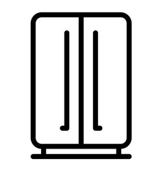 Double Door Fridge Icon Outline Style