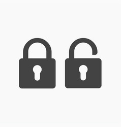 Black Open Locked Padlock Flat Icon