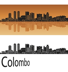 Colombo Skyline In Orange