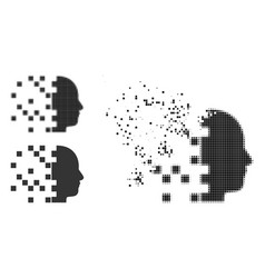 Disappearing Pixel Digital Man Generation Glyph