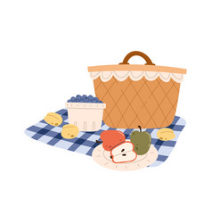 Fruits In Picnic Basket