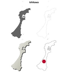 Ishikawa Blank Outline Map Set