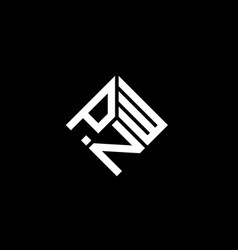 Pnw Letter Logo Design On Black Background