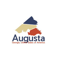 Augusta City Map Geometric Creative Design