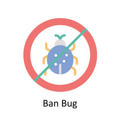 Ban Bug Flat Icon Style Eps