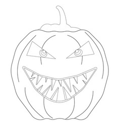 Children Coloring Books Pumpkin Evil Smile