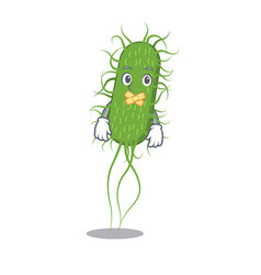 Ecoli Bacteria Cartoon Character Style