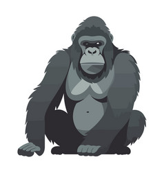 Muscular Gorilla Mascot Isolated