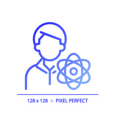 Stem Teacher Pixel Perfect Gradient Linear Icon