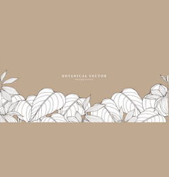 Beige Botanical Background With White Branches